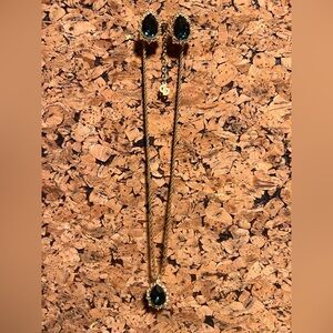 Vtg Dior blue earrings with matching necklace- MOTB